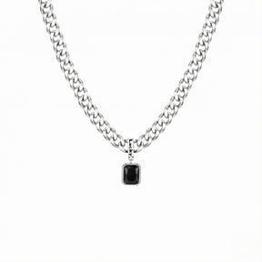 Colar masculino preto modelo Irsina Black em aço inoxidável da Classiatti